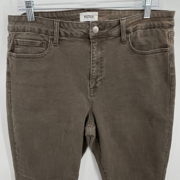 PISTOLA Jennifer High Rise Brown Gray Skinny Jeans Pants Size 33 - Picture 2 of 5